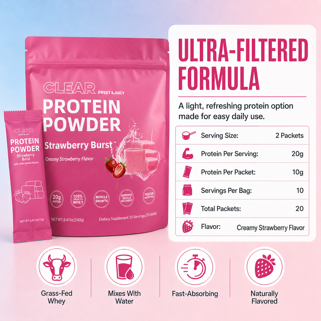 Clear Protein Powder, Grass-Fed Whey